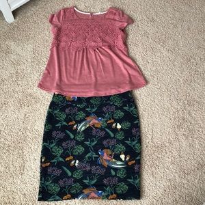 LuLaRoe Cassie Skirt comes with top